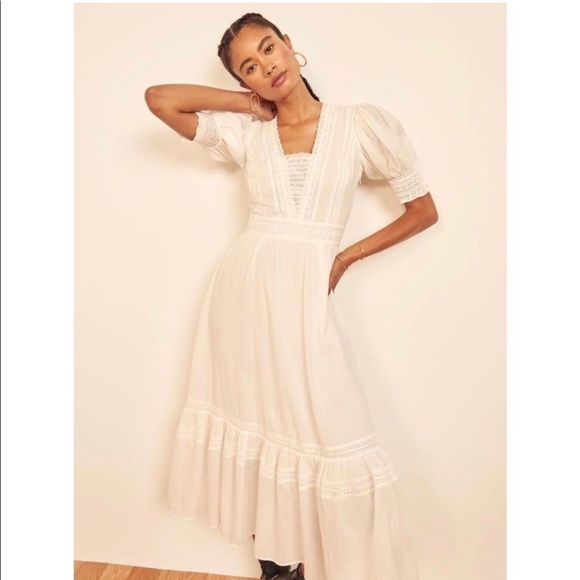 Reformation Dresses & Skirts - Reformation Betsie Dress Size 4 White